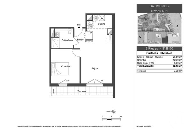 Appartement F2 à louer - 2 pièces - 42.5 m2 - LE PERREUX SUR MARNE - 94 - ILE-DE-FRANCE - Century 21 Lb Immobilier